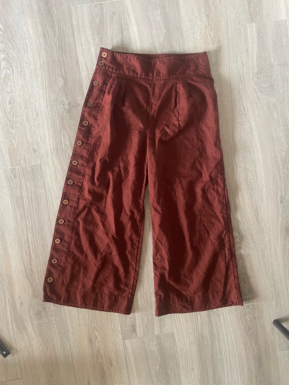 Anthropologie Rust-Brown Wide Leg Pants